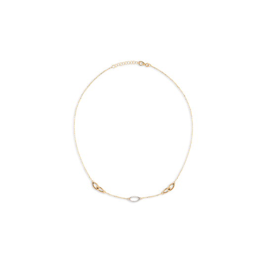 14k BIC Ankerketting "Emma" met Navette elementen - 10067203