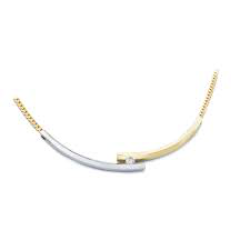 R&C 14k BICOLOR CHOKER "PENELOPE" 1x DIAM.06ct R-SI - 4837