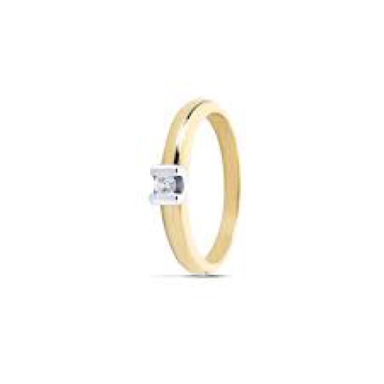 R&C 14k  WG SOLITAIRRING "CAMILLE" U-ZETTING DIAM.15ct R-SI - 6569