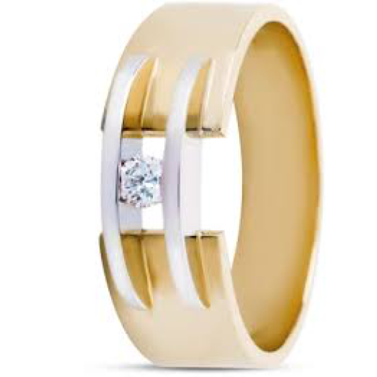 R&C 14k BICOLOR D.RING "ZOË PLUS PLUS" 5DIAM.20ct River-Si - 6573