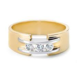 R&C 14k BICOLOR D.RING "ZOË PLUS PLUS" 5DIAM.20ct River-Si - 6573