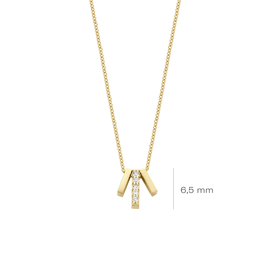 BLUSH 14K GG COLLIER  42CM HANGER MET ZIRKONIA - 1006500