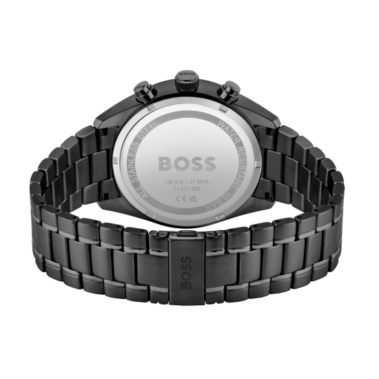 HUGO BOSS CHAMPION HPH ZWART-STAAL ZW.WPL CHRONO - 1006459