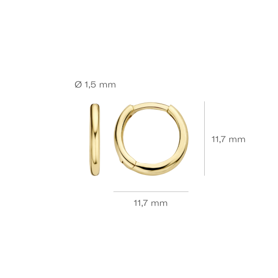 BLUSH 14k GG KLAPCREOLEN ROND 2x12mm 7233YGO - 1006349