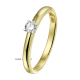 14k BICOL SOLITAIRRING 4P KLAUW DIAM.15ct - 1004546