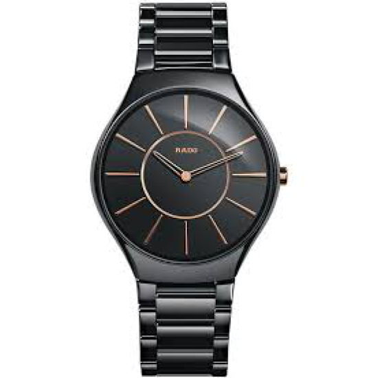 RADO "TRUE THINLINE" LG CERAMIC ZWARTE WPL. - 11771