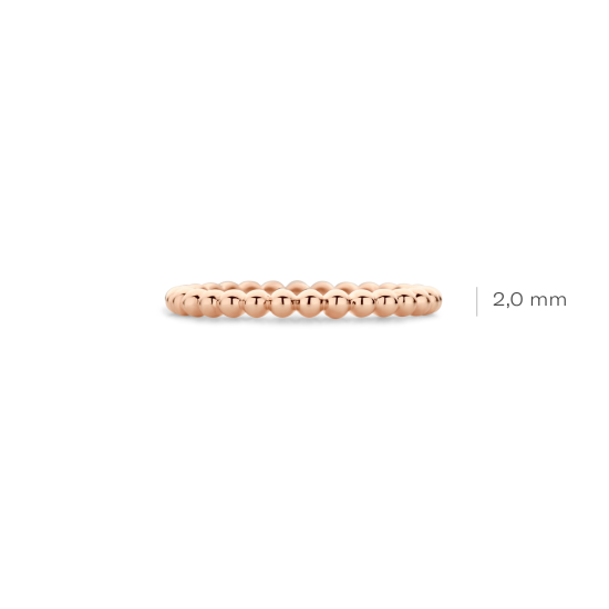 BLUSH 14K RG BOLLETJES RING - 12674