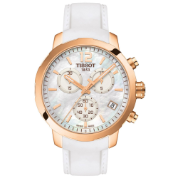 TISSOT QUICKSTER DPH RDBL-KAUTSCH WIT PARELMOER - 13593