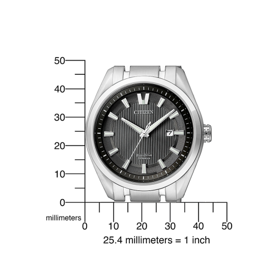 CITIZEN ECODRIVE TITANIUM HERENHORLOGE MET ZWARTE WIJZERPLAAT AW1240-57E - 13966