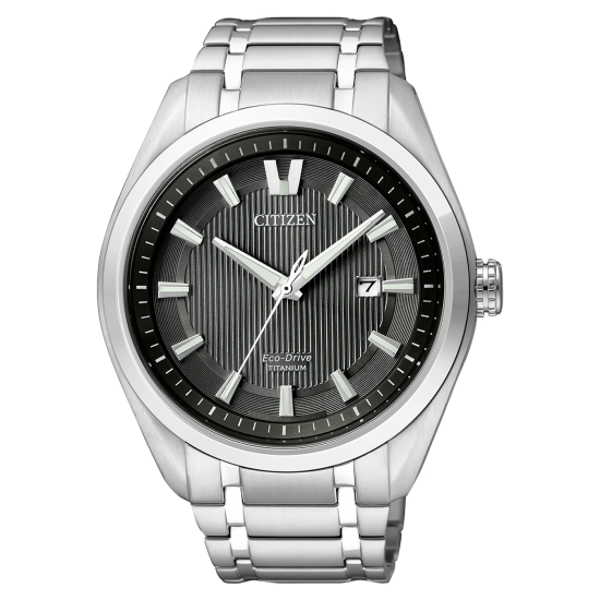 CITIZEN ECODRIVE TITANIUM HERENHORLOGE MET ZWARTE WIJZERPLAAT AW1240-57E - 13966