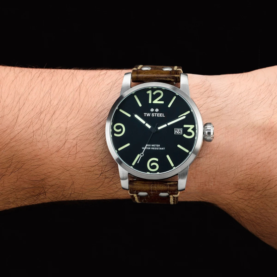 TW STEEL "MAVERICK" STAAL ZWARTE WIJZERPLAAT MS11 - 14121