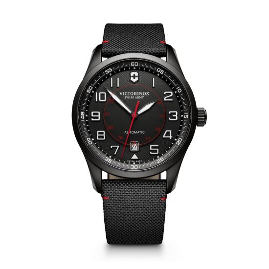 VICTORINOX "AIRBOSS MACHANICAL BLACK EDITION" HPH ZWART PVD-KANVAS/LR ZW.WPL - 14755