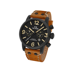 TW STEEL "MAVERICK CHRONO" ZWART STAAL ZWARTE WIJZERPLAAT MS34 - 14860