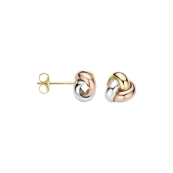 BLUSH 14K TC GEVLOCHTEN OORKNOPPEN 8MM - 15224