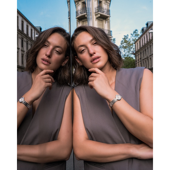 BALMAIN "HOUTE ELEGANCE MINI" STALEN DAMESHORLOGE MET ZILVERKLEURIGE WIJZERPLAAT B80913316 - 15239