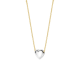 BLUSH 14K GG COLLIER MET 14K WG HART HANGER - 15331