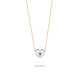 BLUSH 14K GG COLLIER MET 14K WG HART HANGER - 15331