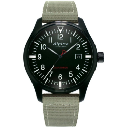 ALPINA STARTIMER PILOT HPH BLACK/PVD-ST-KANVAS ZW.WPL. AL240B4FBS6 - 15416