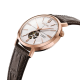 BULOVA "AEROJET" ROSÉ-DOUBLÉ HERENHORLOGE MET LEREN BAND EN "OPEN HEART" WPL.97A136 BUL - 1005108
