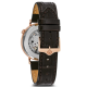 BULOVA "AEROJET" ROSÉ-DOUBLÉ HERENHORLOGE MET LEREN BAND EN "OPEN HEART" WPL.97A136 BUL - 1005108