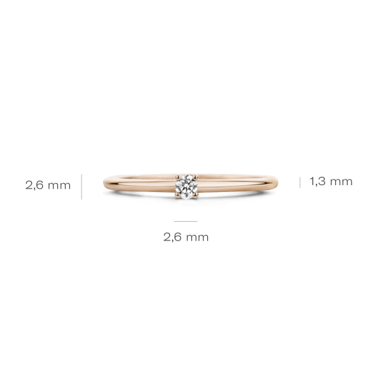 BLUSH 14K RG SOLITAIRE ZIRKONIA - 1005524