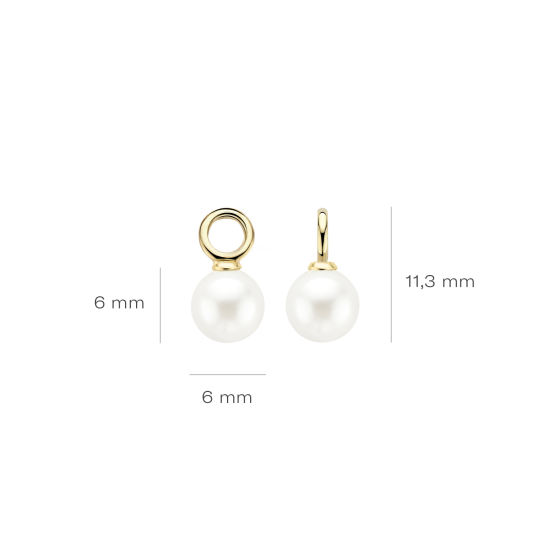 BLUSH 14K OORBEDEL SWAROVSKI PAREL 2.9MM - 1005554