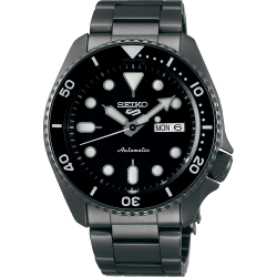 SEIKO 5 SPORT BLACK STEEL DAY-DATE AUTOMATIC DIVER ZWARTE WPL. SRPD65K1 - 1005722