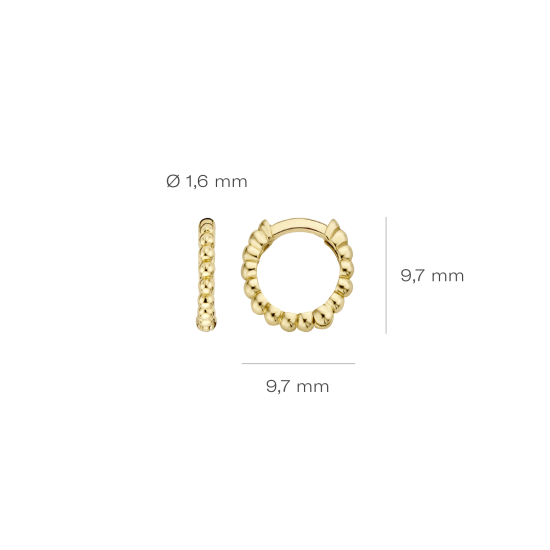 BLUSH 14K GG BOLLETJES CREOLEN 7230YGO - 1005754