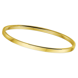 14k MASSIEF GOUDEN SLAVEN BAND MET SCHARNIER EN VEILIGHEIDS 8je - 1006099
