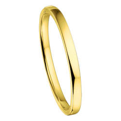 14k MASSIEF GOUDEN SLAVEN BAND MET SCHARNIER EN VEILIGHEIDS 8je - 1006099