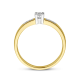 14k BICOLOR RING 4p KLAUW+SCHOUDERS 7 DIAM.08ct H-Si - 1007243