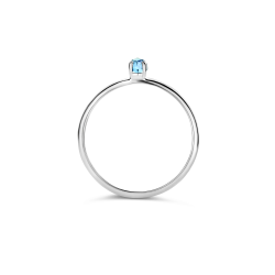 BLUSH 14K WG SOLITAIRE BLAUW TOPAAS - 1005497