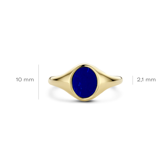 BLUSH 14K GG ZEGELRING MET OVALE LAPIS STEEN - 1005739