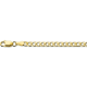 14k GG GESLEPEN GOURMETTE COLLIER 3.5mm 50cm MASSIEF - 1006791
