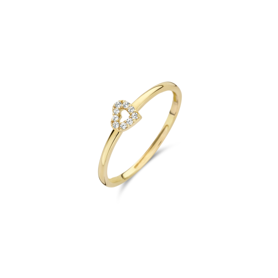 BLUSH 14k GG D.RING MET OPEN ZIRCONIA HARTJE - 1006880