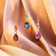 PONTE VECCHIO 18k RG COLLIER "IRIS" ANKER MET DRUPPEL LONDON TOPAAS 2,20ct 1BRILJ 0.01ct G-VS - 1006965
