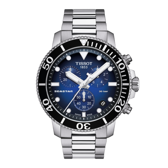 TISSOT SEASTAR 1000 HPH CHR. ST-ST. BL/ZW.WPL - 1007051