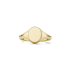 BLUSH 14k GG ZEGEL/PINKRING OVAAL GLAD 1190YGO/48 - 1007284