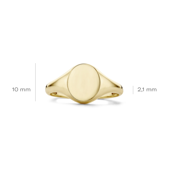 BLUSH 14k GG ZEGEL/PINKRING OVAAL GLAD 1190YGO/48 - 1007284