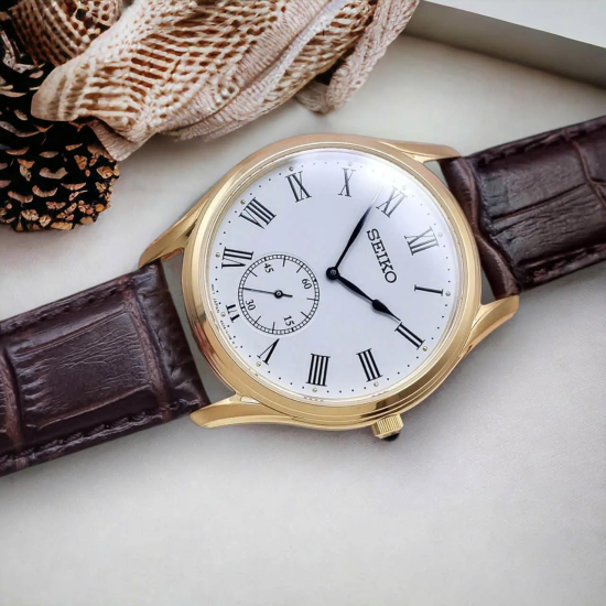 SEIKO HERENHORLOGE GG-DOUBLÉ WITTE WIJZERPLAAT SRK050P1 - 1007290