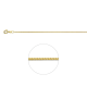 14k GEELGOUDEN GOURMETTE COLLIER 1mm 42cm - 1007398