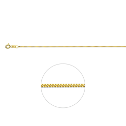 14k GEELGOUDEN GOURMETTE COLLIER 1,2mm 42cm - 1007399