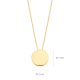 BLUSH 14K GG COLLIER 1mm 42cm MET 10mm CIRCELVORMIGE PLAATHANGER - 1007532