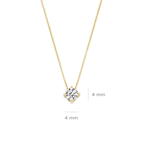 BLUSH 14k GG ANKERCOLLIER SOLITAIR HANGER ZIRCONIA - 10067126