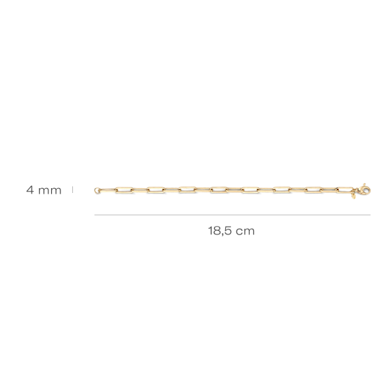 BLUSH 14K GG CLOSED FOR EVER ARMBAND 3,2x8mm 18,5cm - 10067142