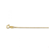 14k GEELGOUDEN GOURMETTE COLLIER 1mm 42cm - 1007398