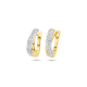 14k BICOLOR KLAPCREOLEN GEKRUIST PAVÉ DIAM.18ct H-SI - 1007415