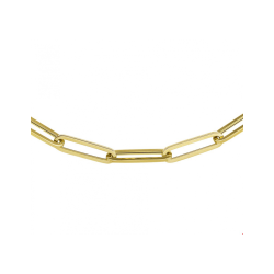 14k GG COLLIER 4KANTE BUIS PAPERCLIP 6mm 45cm - 1007072