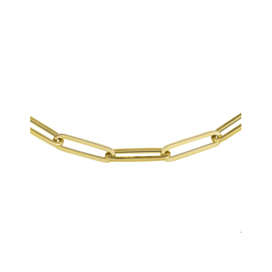 14k GG COLLIER 4KANTE BUIS PAPERCLIP 6mm 45cm - 1007072