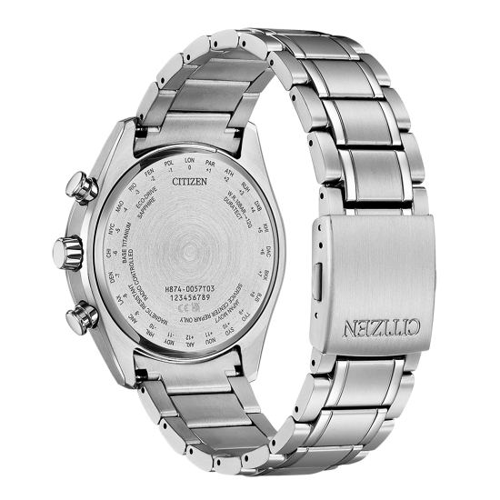 CITIZEN TSUKI-YOMI HPH TIT ECODRIVE RADIO CONTR. MAANFASE GRIJS - 10067303